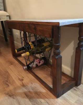wine rack side table
